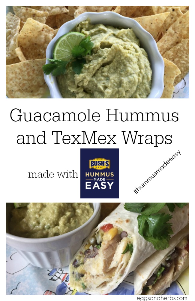 guacamole hummus and texmex wraps