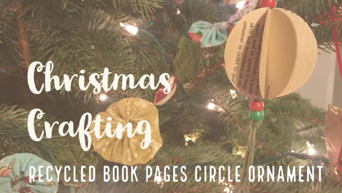Christmas Crafting recycled book pages circle