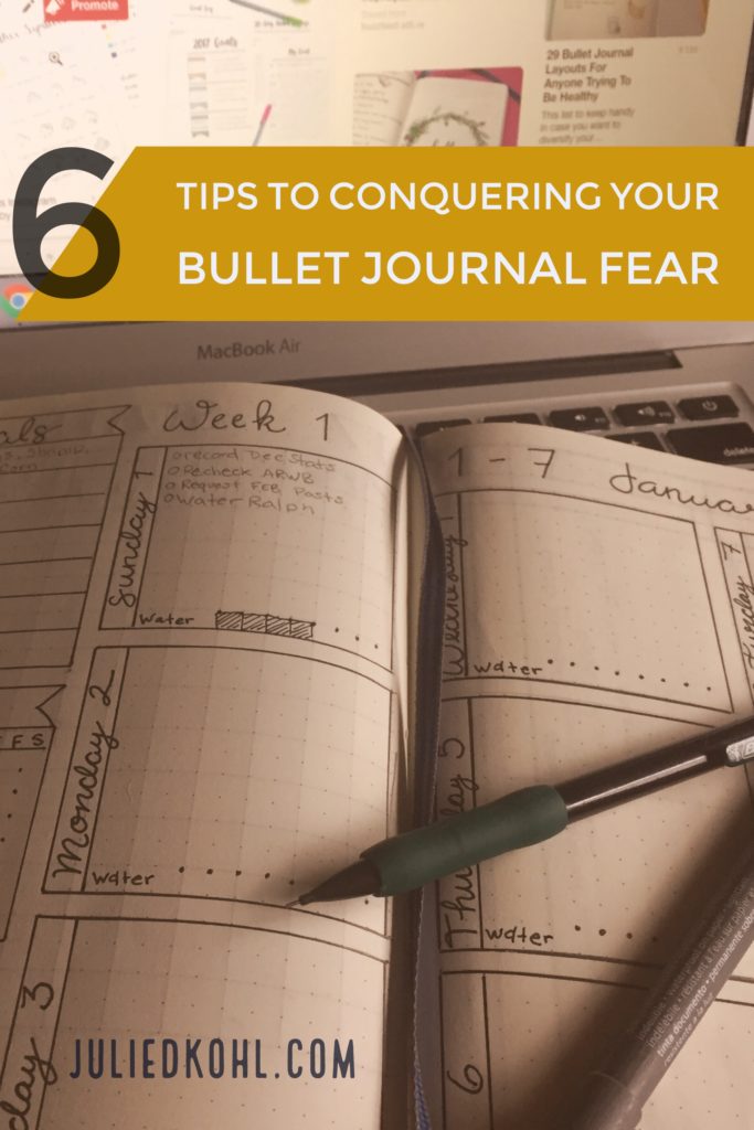 6 tip to conquering your bullet journal fear