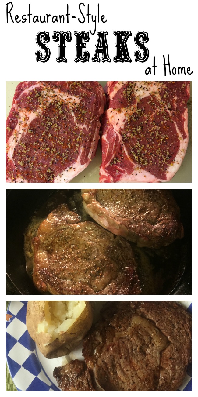 restaurant style steaks at home