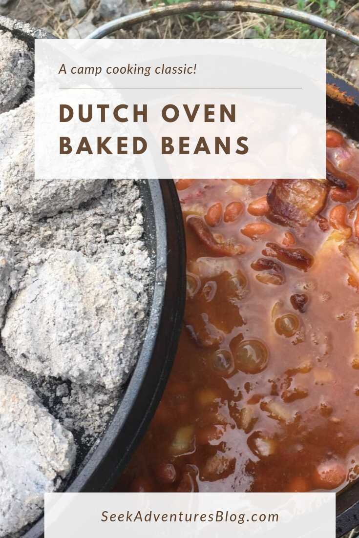 Dutch Oven Baked Beans a classic camping meal that's easy to prepare
