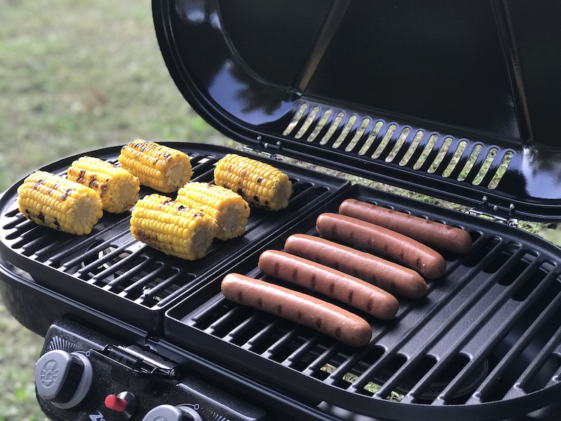 Coleman RoadTrip Grill Corn and Hot Dogs Read our Review