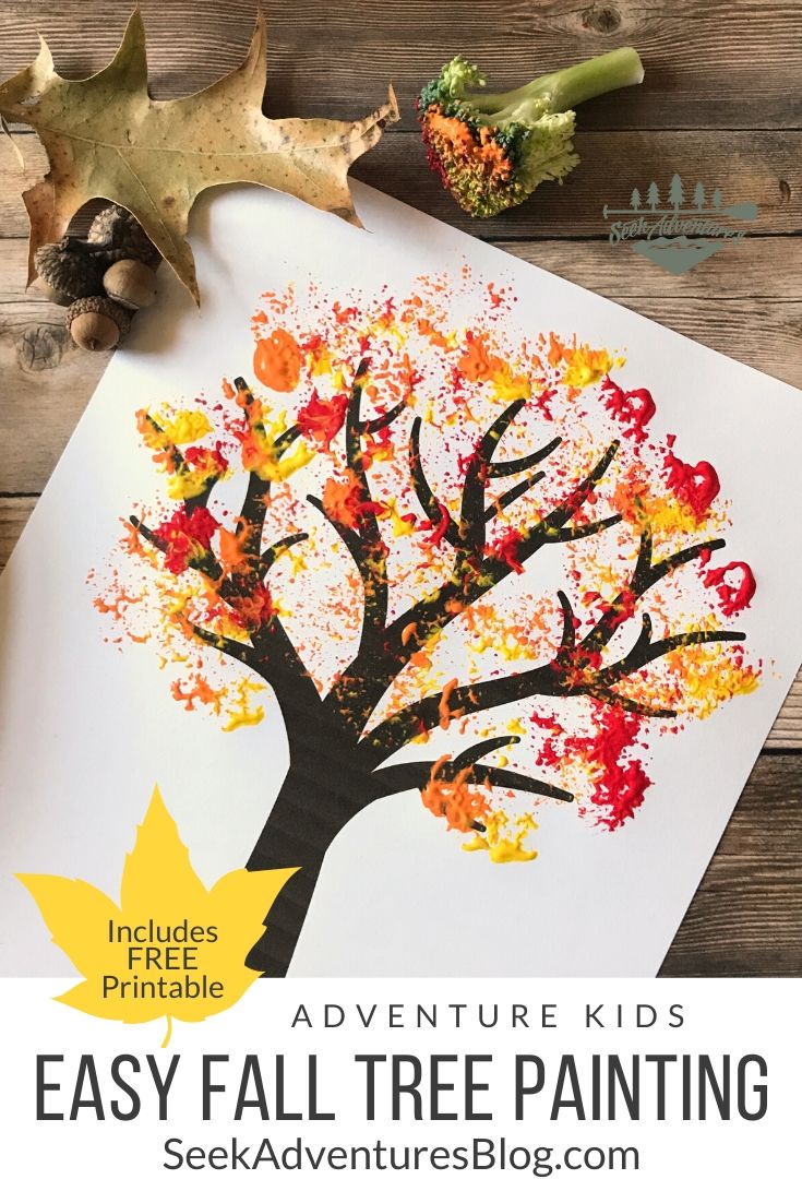 fall tree painting for kids