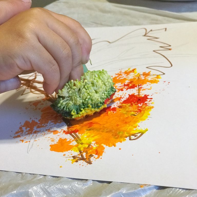 Easy Fall Tree Painting for Kids