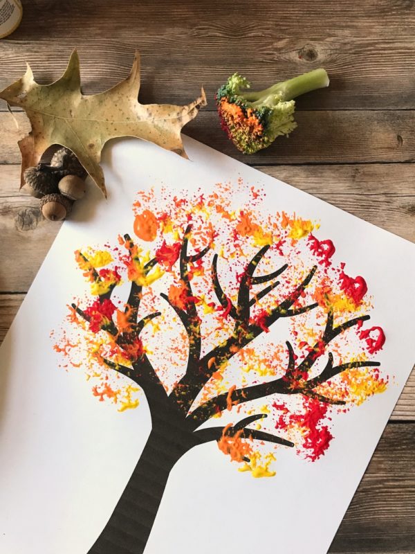 Easy Fall Tree Painting for Kids