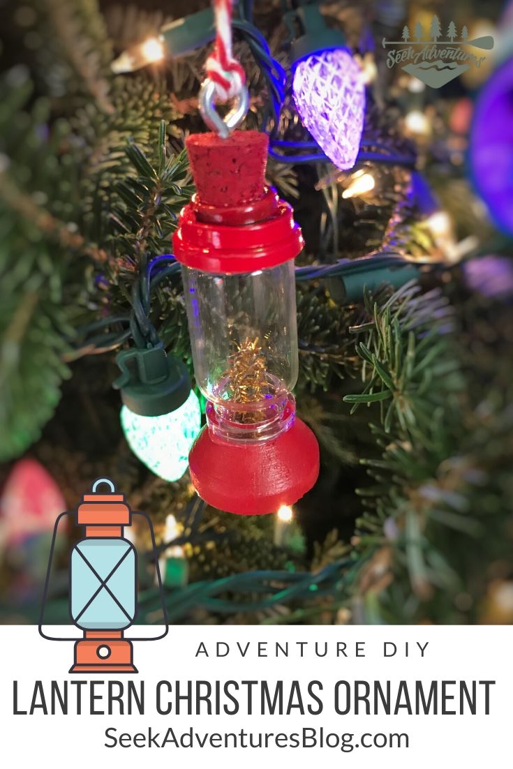 This DIY Lantern Christmas Ornament is super easy to make and would make a great addition to any outdoor lovers Christmas tree. Get the full instructions and supply list at SeekAdventuresBlog.com.