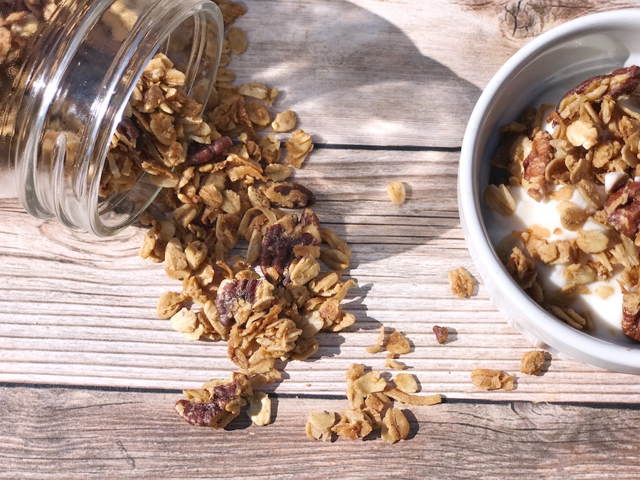 easy butter pecan granola for camping