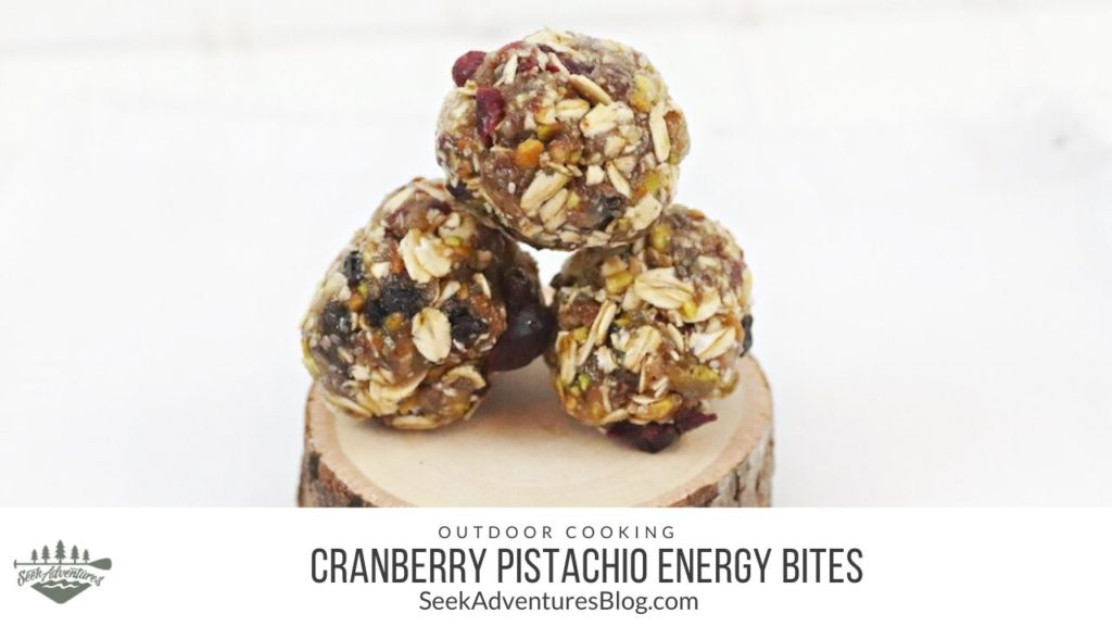These Cranberry Pistachio Energy Bites are packed with food fuel that will help power you through your hike or paddle.
